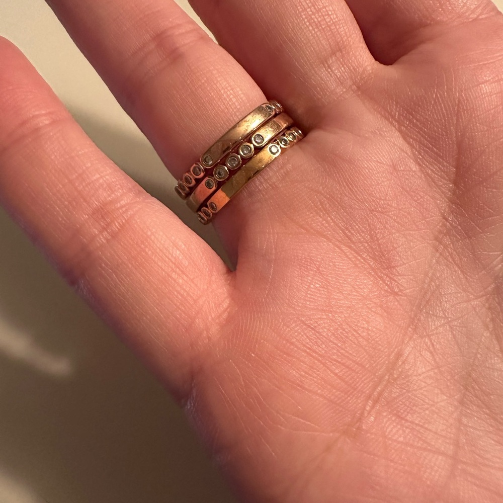 Kate Spade Rose Gold Ring Stack - image 4